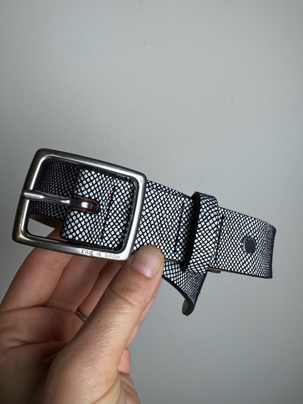 Rag & Bone snake-embossed leather belt